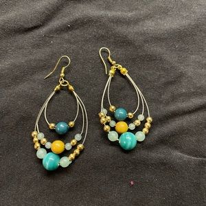 beaded dangling earrings